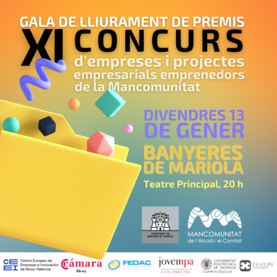Entrega de premios XI Emprendedores de la Mancomunitat de l'Alcoià i el Comtat