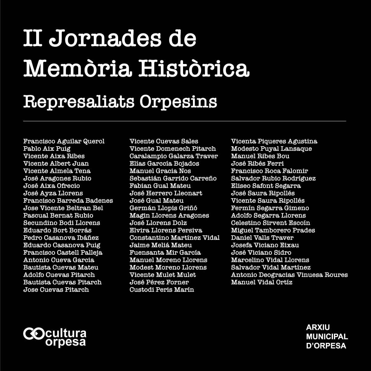 II Jornades Mem�ria Hist�rica