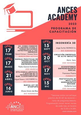 ANCES lanza una nueva edici�n de su ANCES Academy 2023