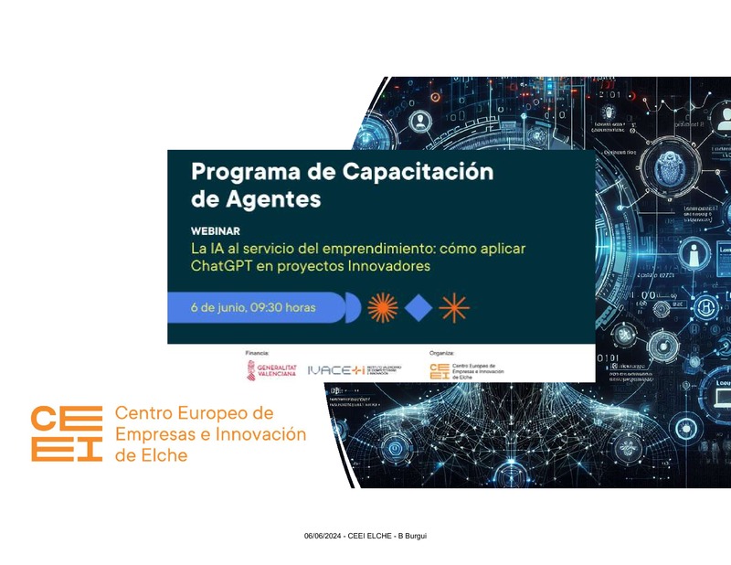 Presentaci�n "La IA al servicio del emprendimiento: c�mo aplicar ChatGPT en proyectos Innovadores"