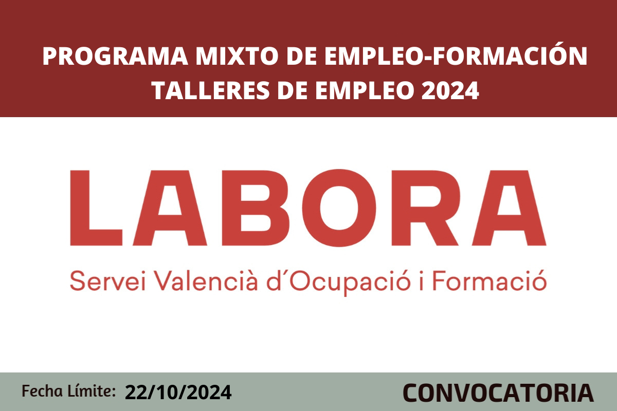 Programa mixto de empleo y formaci�n Talleres de Empleo 2024