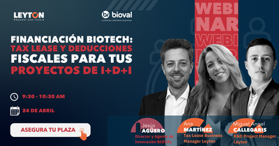 Financiaci�n Biotech: Tax Lease y Deducciones Fiscales para tus proyectos de I+D+i