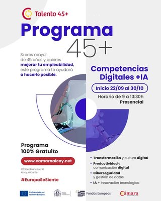 Competencias Digitales e Inteligencia Artificial para mayores de 45 años