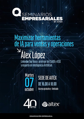 Seminario empresarial de IA y visita a las instalaciones de AITEX