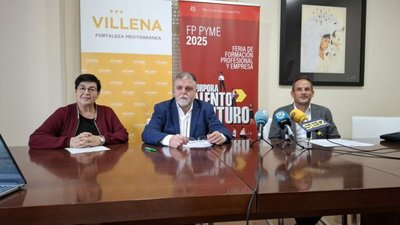 Ayuntamiento de Villena y C�mara de Comercio presentan la Feria FP Dual Pyme 2025
