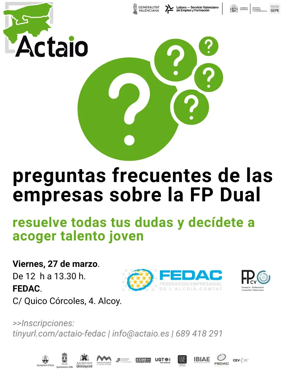 Preguntas frecuentes de las empresas sobre la FP Dual