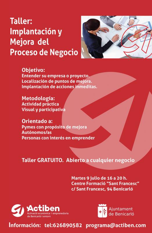 taller implantación y mejora proceso del negocio