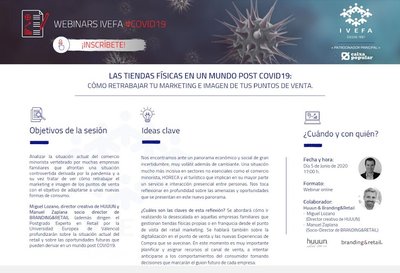 Webinar: Las tiendas f�sicas en un mundo post COVID19. C�mo retrabajar tu marketing e imagen de tus puntos de venta