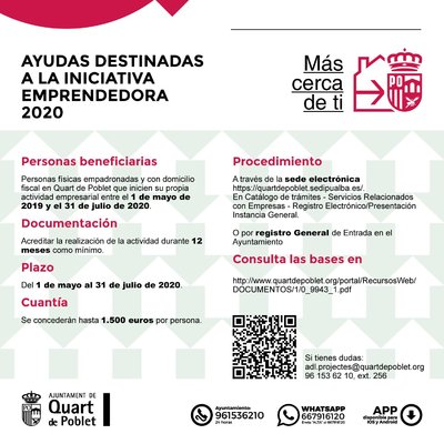 Ayudas en Quart de Poblet  destinadas al Fomento del Autoempleo