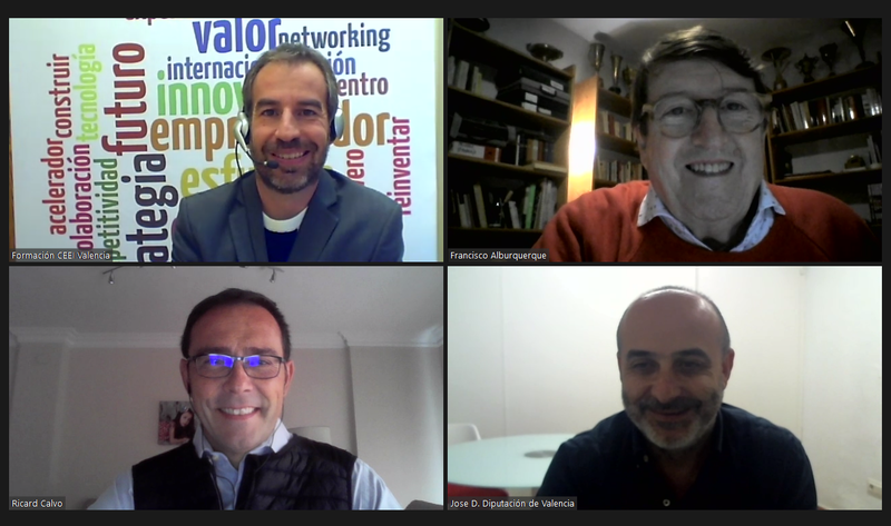 Francisco Alburquerque con Jordi Tormo, Ricard Calvo y Jos� Domingo Mart�nez