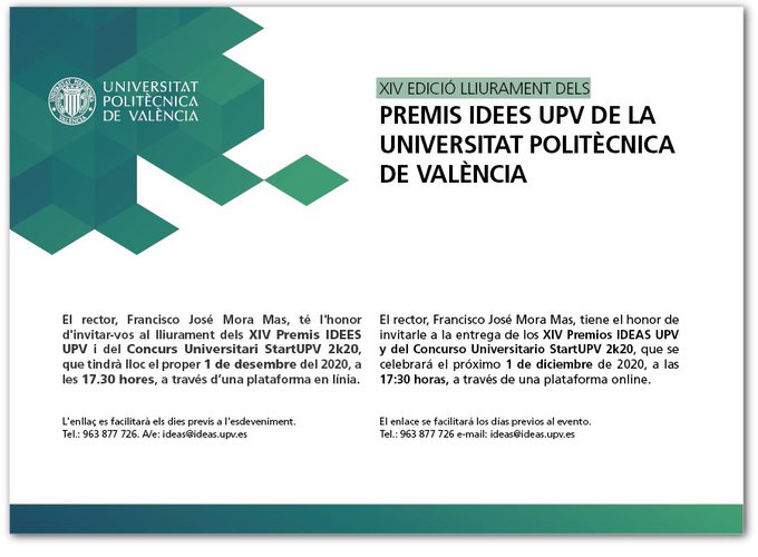 Entrega premios IDEAS UPV 2020