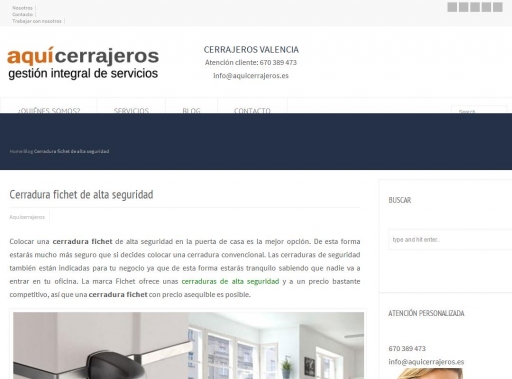 Cerradura fichet de alta seguridad