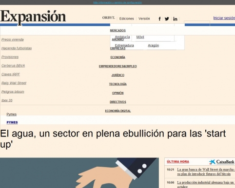 El agua, un sector en plena ebullici�n para las 'start up'