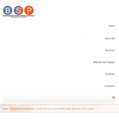 Dise�o web post o pre traducci�n. Algo que considerar.