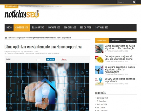 C�mo optimizar constantemente una Home corporativa