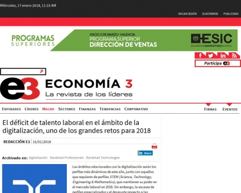 El d�ficit de talento laboral en el �mbito de la digitalizaci�n