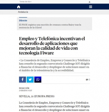 Empleo y Telef�nica incentivan el desarrollo de aplicaciones que mejoran la calidad de vid