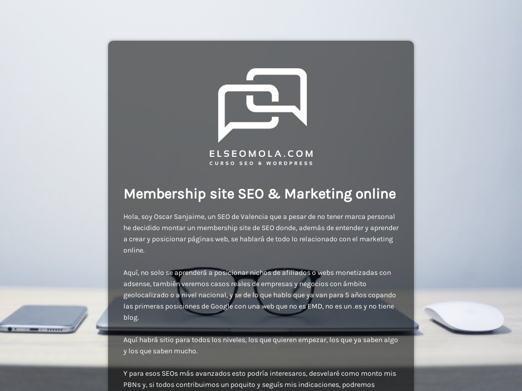 Curso SEO | El SEO mola | Membership site SEO