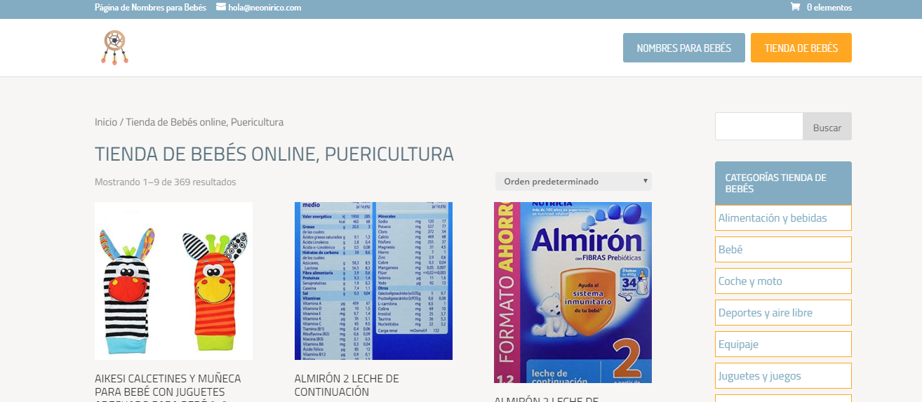 Nombres para Beb�s y Tienda de Beb�s