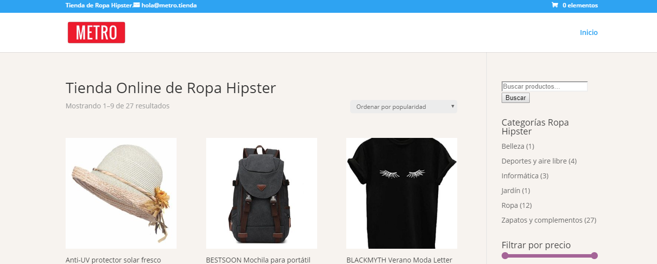 Tienda de Ropa Hipster