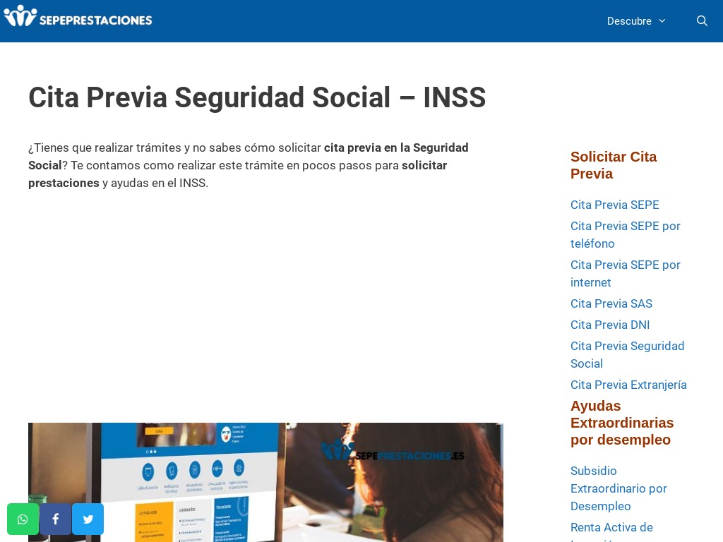 Cita Previa Seguridad Social � INSS