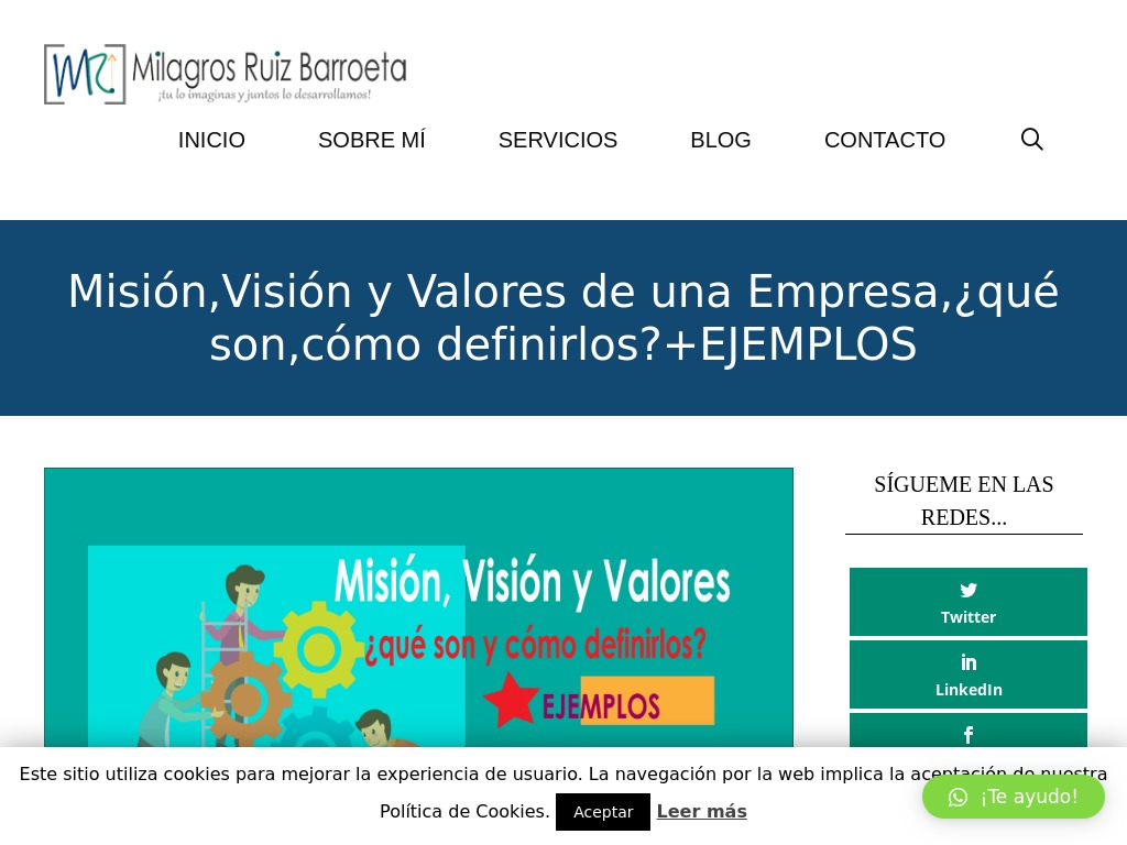Misi�n,Visi�n y Valores de una Empresa,�qu� son,c�mo definirlos?+EJEMPLOS