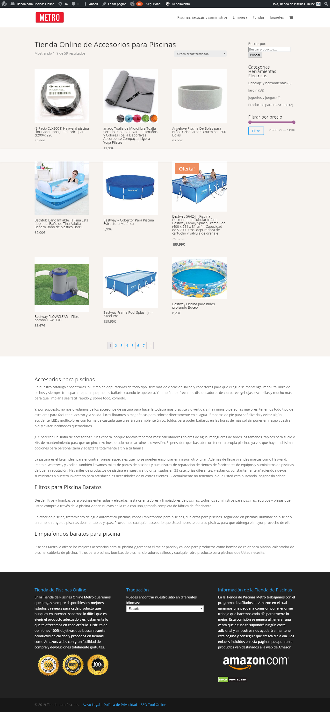 Tienda Online de Accesorios para Piscinas