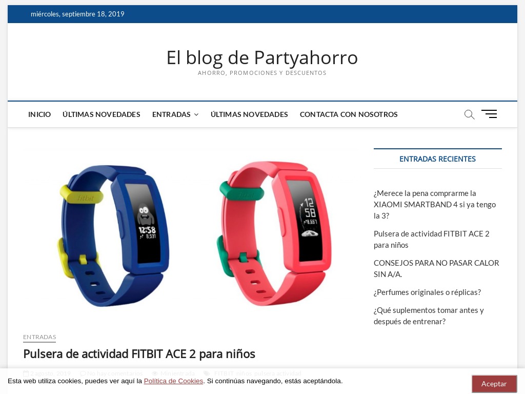 Pulsera de actividad FITBIT ACE 2 para ni�os -