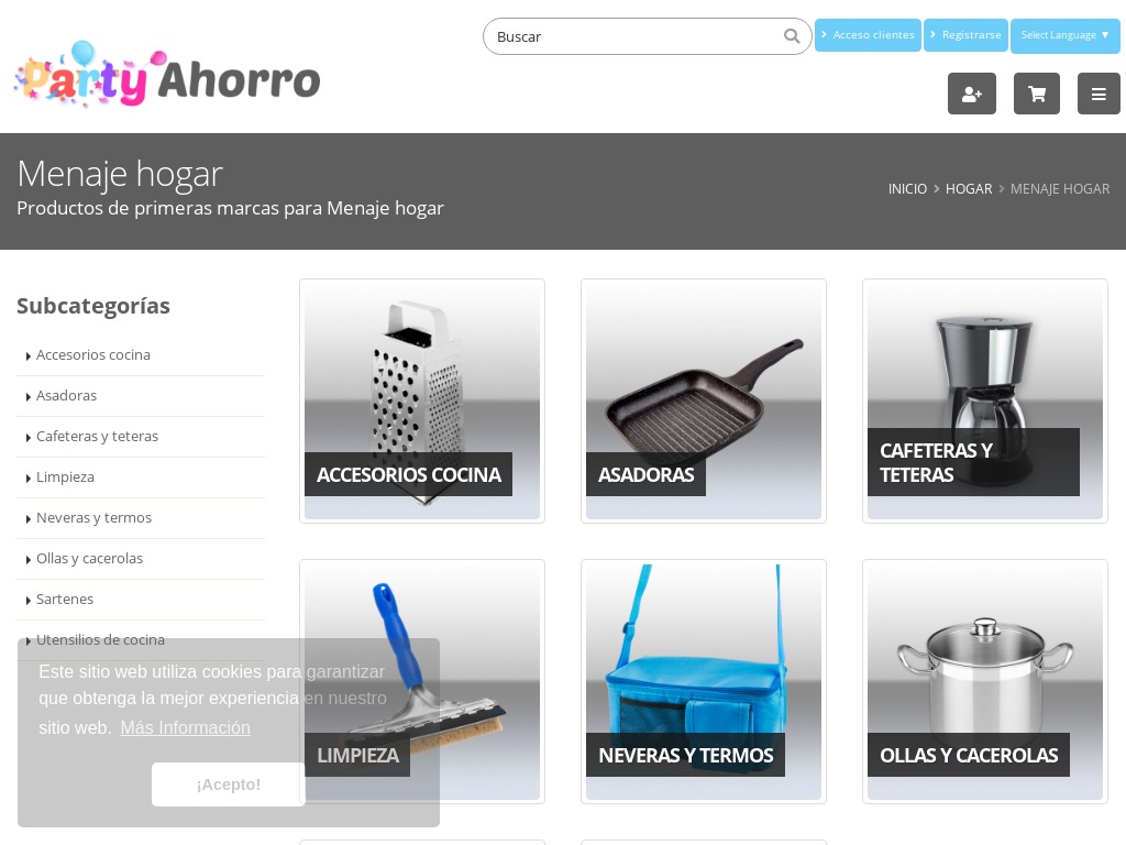 MENAJE DEL HOGAR.- Tienda online de Menaje del Hogar