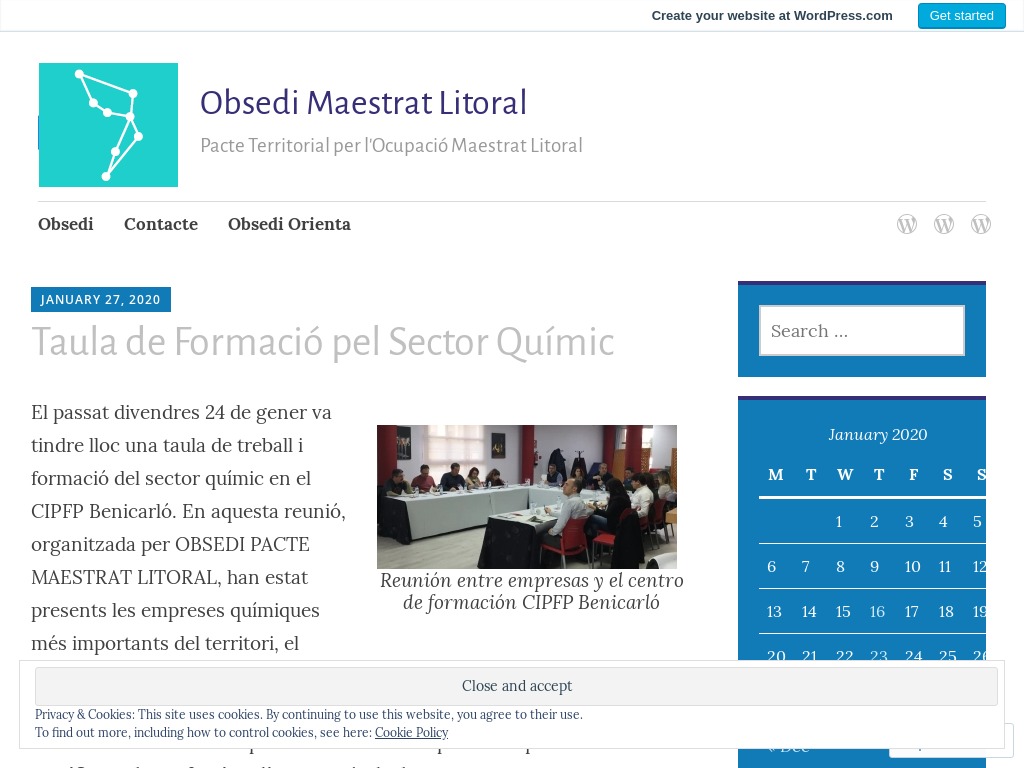 Taula de Formaci� pel Sector Qu��mic. Obsedi Maestrat Litoral