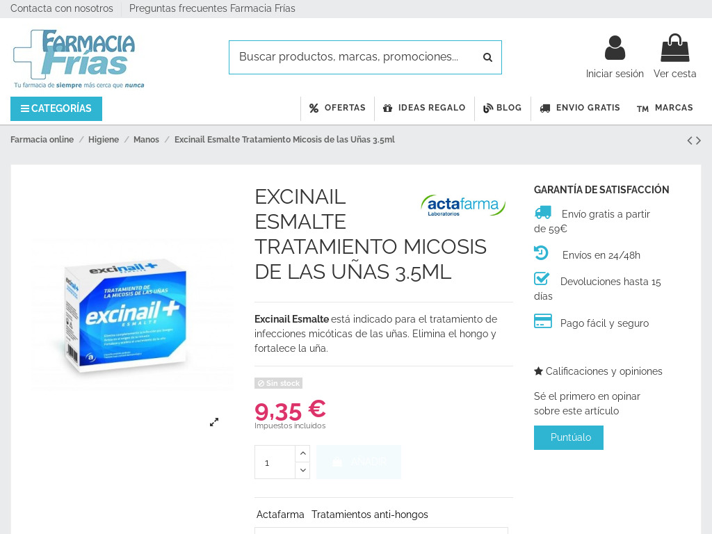 TRATAMIENTO MICOSIS DE LAS U�AS | Farmacia Fr�as
