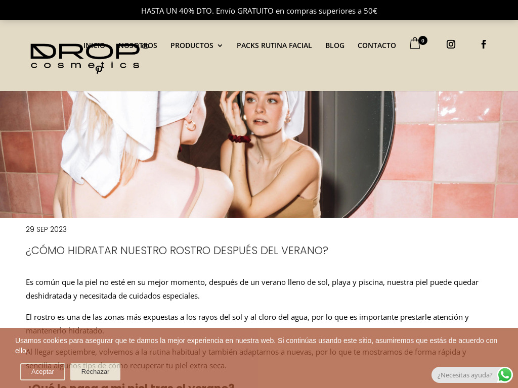 �C�mo hidratar nuestro rostro despu�s del verano?