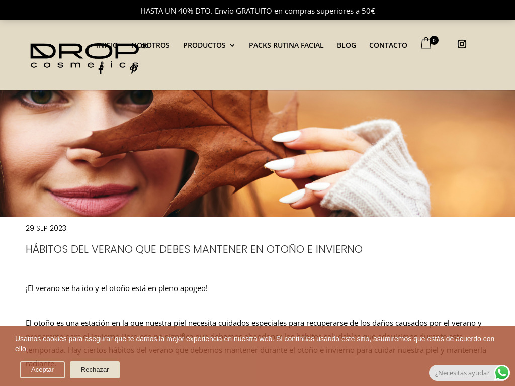 H�BITOS DEL VERANO QUE DEBES MANTENER EN OTO�O E INVIERNO