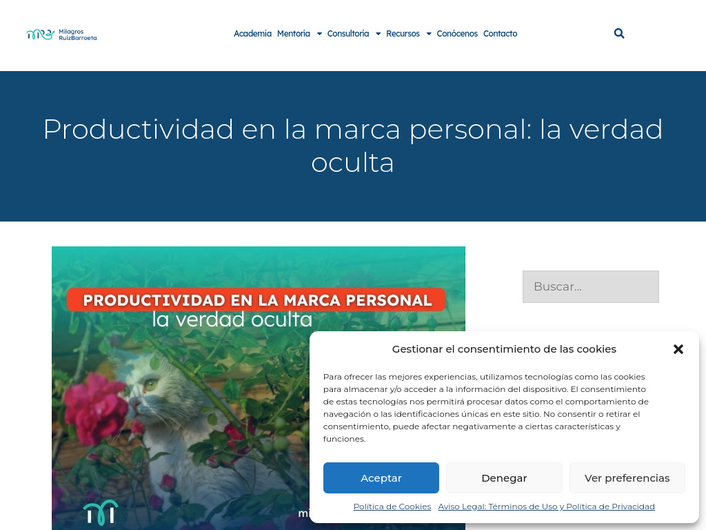 Productividad en la marca personal: la verdad oculta - Milagros Ruiz Barroeta - Consultora estrat�gica ? Mentora para emprendedore