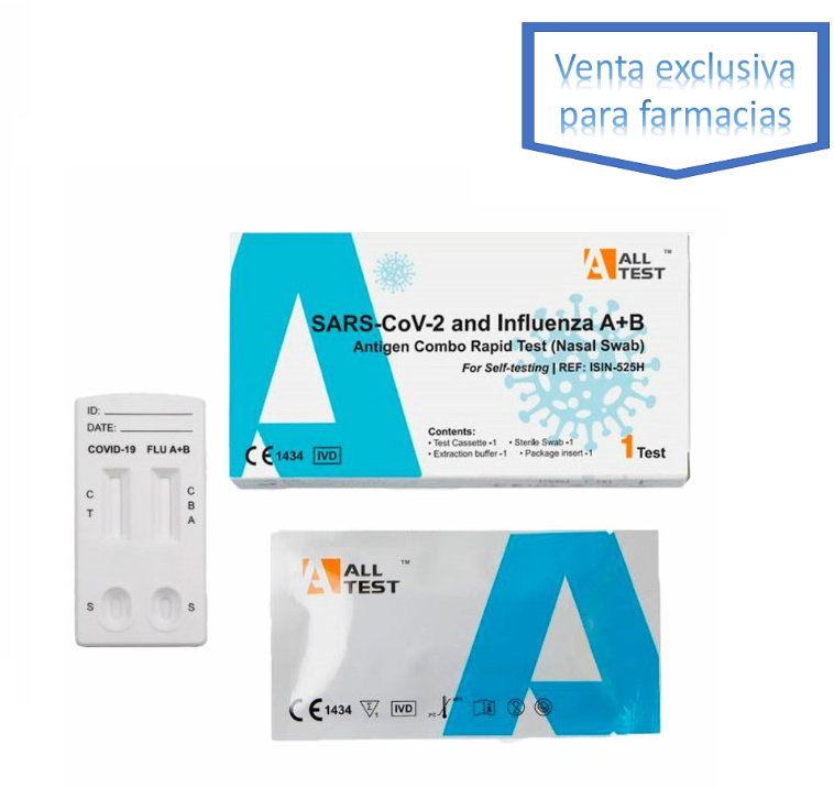 Test Dual individual Ant�genos COVID y gripe A y B